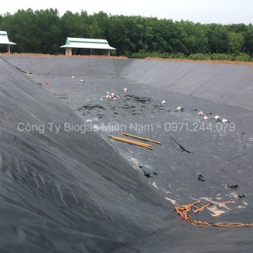 Hầm biogas phủ bạt nhựa hdpe cho trang trại