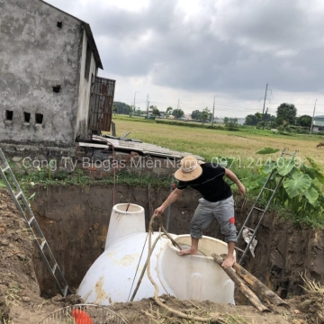 Hầm bể biogas composite trong chăn nuôi 